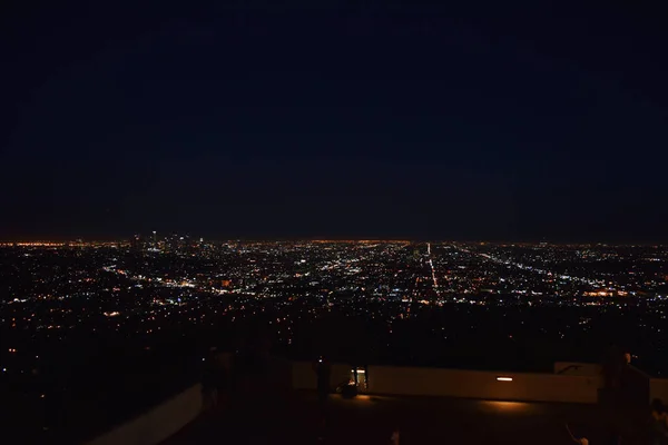 Primer Plano Hermoso Griffith Park Estados Unidos Durante Noche Con —  Fotos de Stock