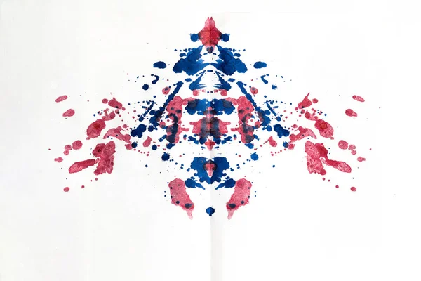 Rorschach Inktvlek Test Symmetrische Illustratie Gemaakt Van Aquarel Inkt Wit — Stockfoto