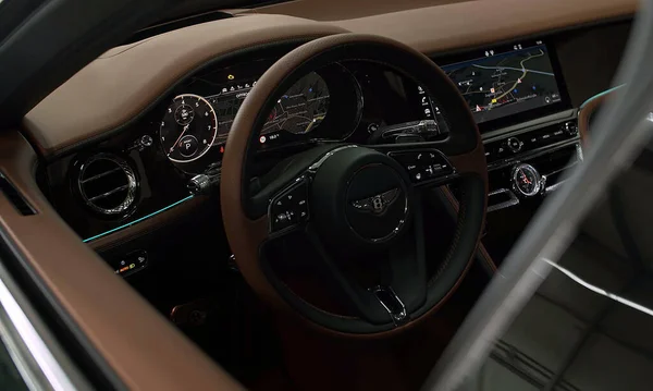 Berlín Alemania Sep 2021 Bentley Flying Spur Interior Coche Lujoso — Foto de Stock