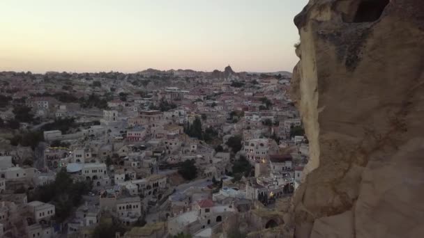 Una Vista Panorámica Ruinas Antiguas Capadocia Turquía — Vídeo de stock