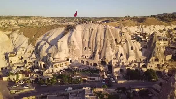 Une Vue Panoramique Des Ruines Antiques Cappadoce Turquie — Video