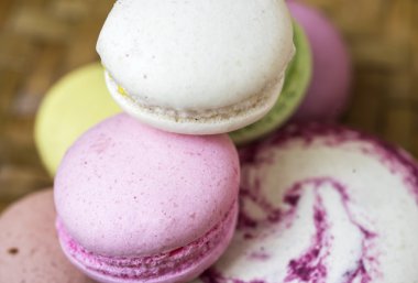 renkli macarons 