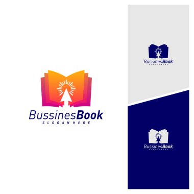 Çevrimiçi Kitap logo tasarım vektör şablonu, İllüstrasyon Kitabı tasarım kavramı, simge simgesi