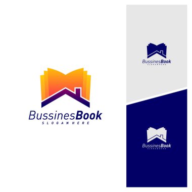 Ev Kitabı logo tasarım vektör şablonu, Illustration Book tasarım kavramı, simge simgesi