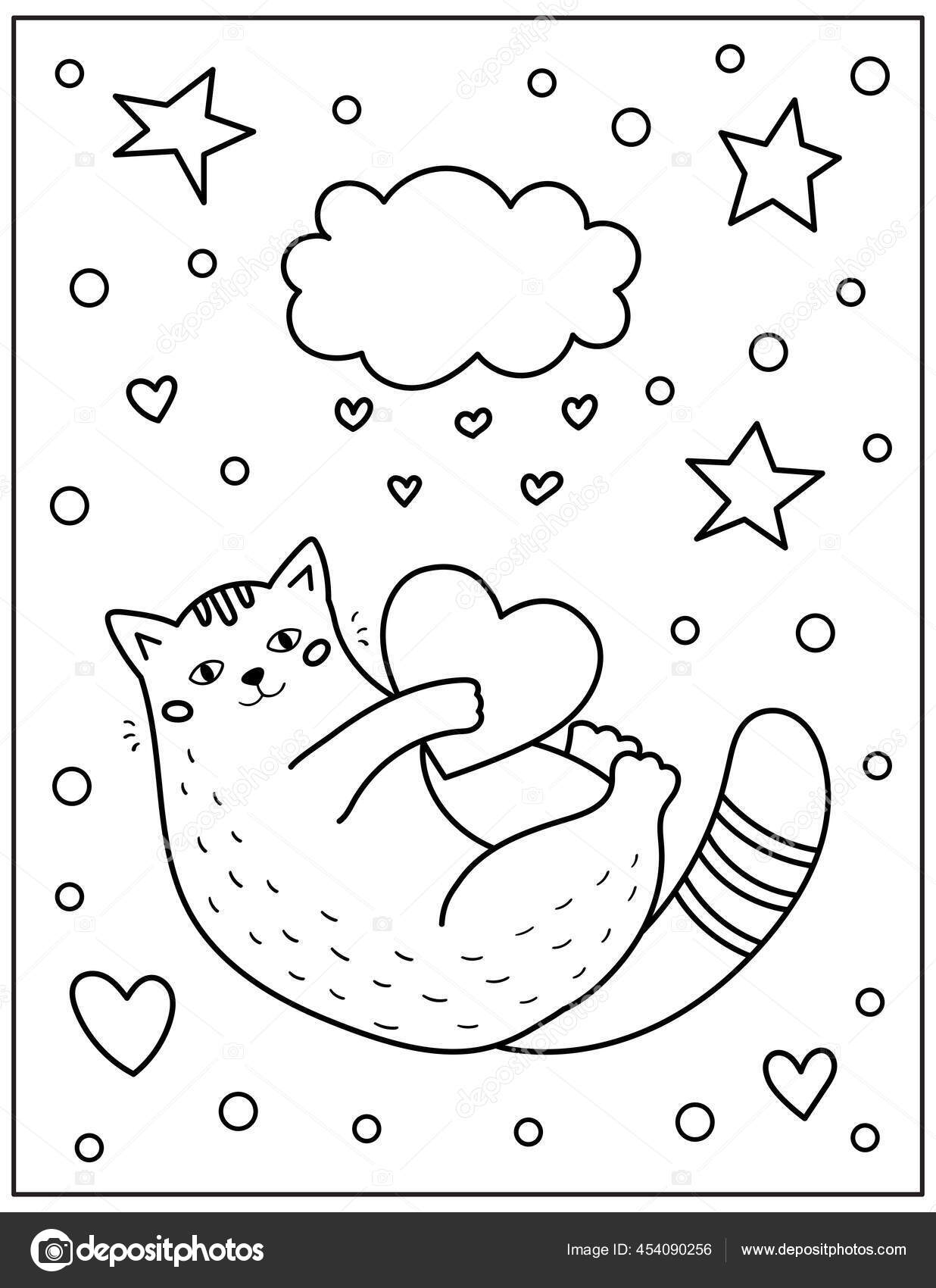 Mignon Chat Gribouille Dessine A La Main Avec Un Grand Cœur Coloriage Saint Valentin Pour Enfants Et Adultes Illustration Vectorielle De Contour Image Vectorielle Par Kristina0702 C Illustration Mignon Chat Gribouille Dessine A La Main Avec Un Grand Cœur Coloriage Saint Valentin Pour Enfants Et Adultes Illustration Vectorielle De Contour Image Vectorielle Par Kristina0702 C Illustration