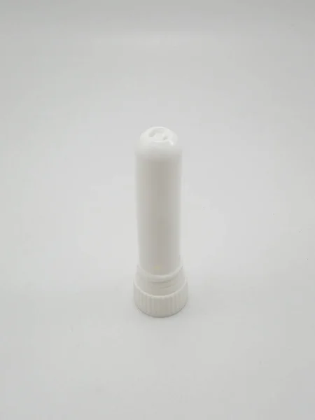 Bâton Inhalateur Blanc Avec Contenu Camphre Menthol — Photo