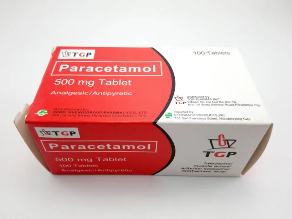 Manila Oct Tgp Generics Pharmacy Paracetamol Tablet Box Octubre 2020 — Foto de Stock