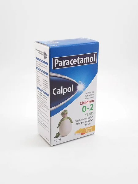 Manila Oct Gsk Calpol Paracetamol Sirup Box Října 2020 Manile — Stock fotografie