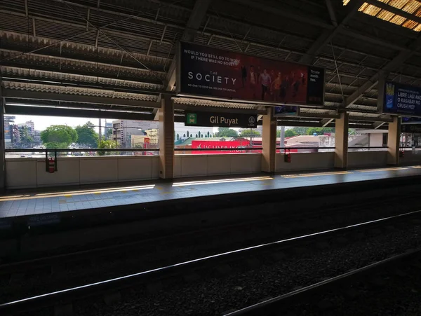 Pasay Oct Gil Puyat Lrt Stadtbahn Transit Bahnsteig Oktober 2020 — Stockfoto