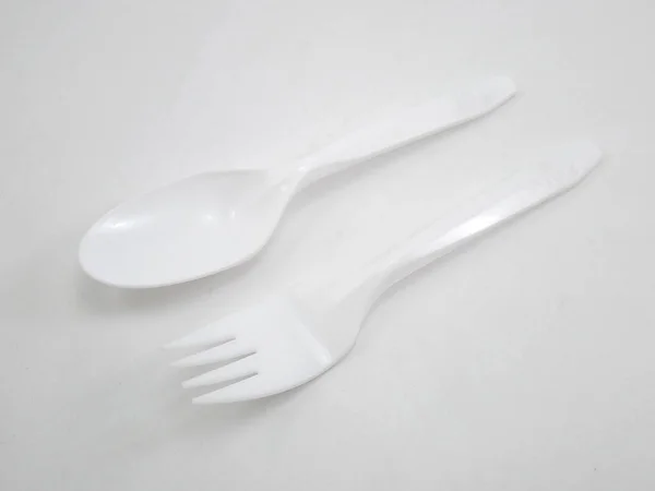 Manila Nov Mcdonalds Plastic Spoon Fork November 2020 Manila Filipines — Stock fotografie