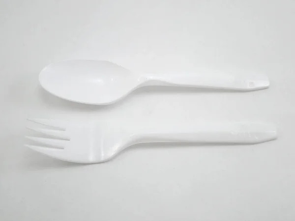 Manila Nov Mcdonalds Plastic Spoon Fork November 2020 Manila Philippines — Stock Photo, Image