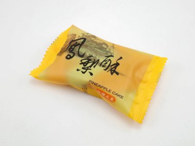 MANILA, PH - 27 Ekim 2020 'de Filipinler, Manila' da ananaslı kek.