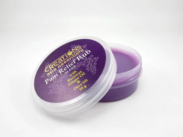 Manila Oct Creations Spa Essentials Pain Relief Rub Sleep Beeswax — Fotografia de Stock