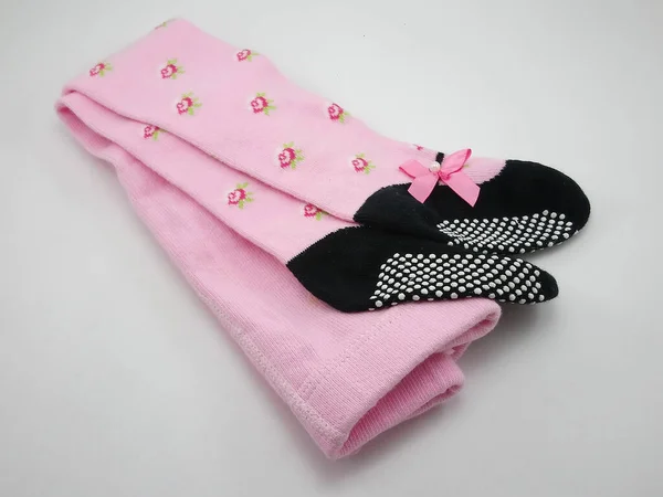 Baby Leggings Long Legs Wear Black Pink Color — Stock Photo, Image