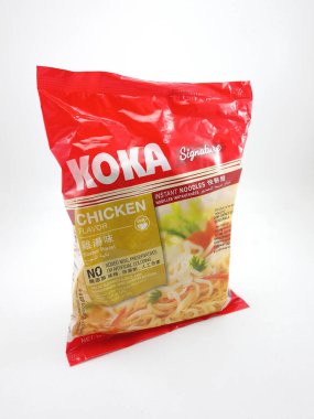 11 Ocak 2020 'de Manila, Filipinler' de Koka imzalı tavuk aromalı şehriye.