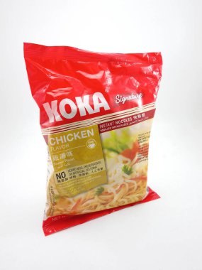 11 Ocak 2020 'de Manila, Filipinler' de Koka imzalı tavuk aromalı şehriye.