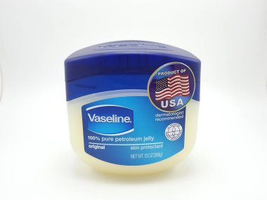 MANILA, PH - NOV 6 - Vaseline petroleum jelly on November 6, 2020 in Manila, Philippines. clipart