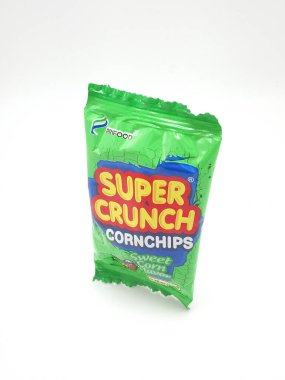 MANILA, PH-NOV 6 - 6 Kasım 2020 'de Manila, Filipinler' de mısır cipsi aromalı süper çıtır mısır.