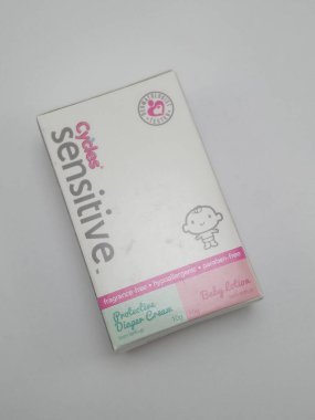 MANILA, PH - NOV 10 - Cycles sensitive diaper cream and baby lotion box on November 10, 2020 in Manila, Philippines.