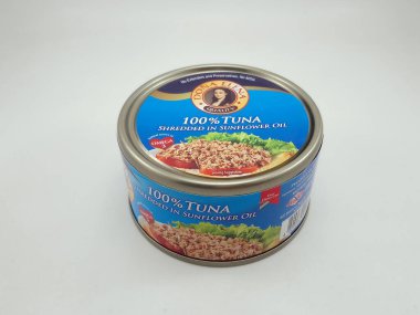 MANILA, PH - OCT 27 - Dona elena tuna shredded in sunflower oil on October 27, 2020 in Manila, Philippines.