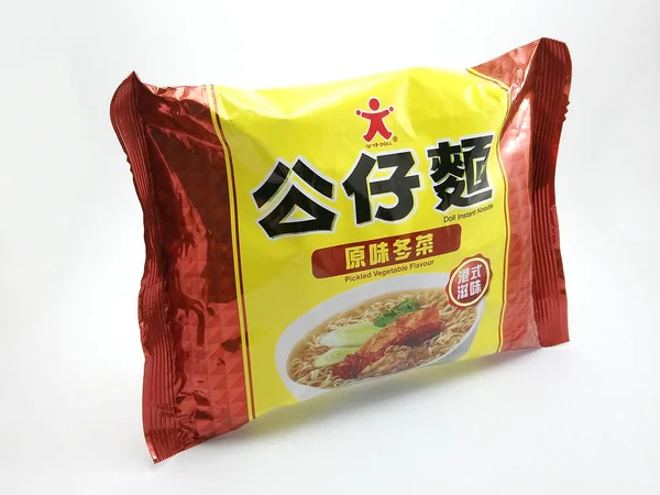 Manila Oct Doll Instant Noodles Pickled Vegetable Flavor October 2020 — 스톡 사진