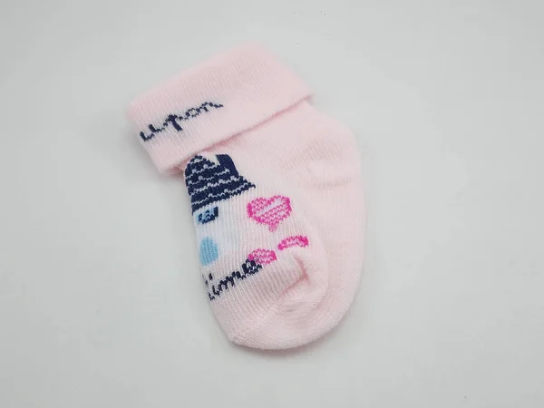 Chaussettes Bébé Paire Usure Pour Pieds Couleur Rose — Photo