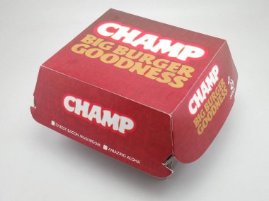 MANILA, PH - 27 Ekim 2020 'de Filipinler, Manila' da Jollibee şampiyonu hamburger.