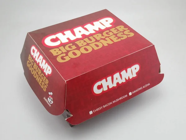 Manila Oct Jollibee Champ Hamburger Pada Oktober 2020 Manila Filipina — Stok Foto