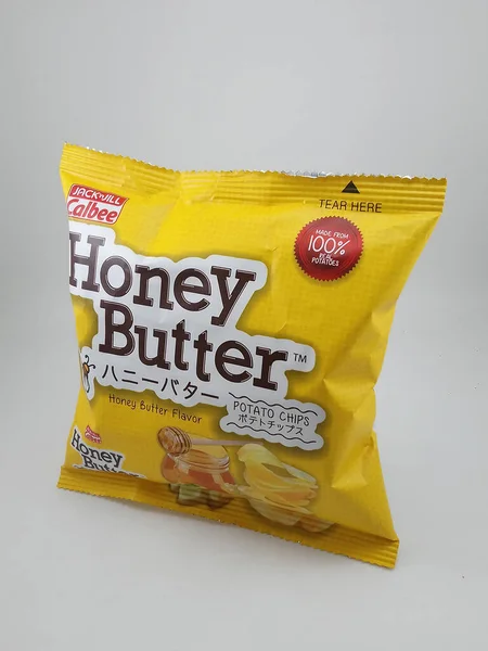 Manila Oktober 2020 Manila Philippinen Calbee Kartoffelchips Honig Butter Geschmack — Stockfoto