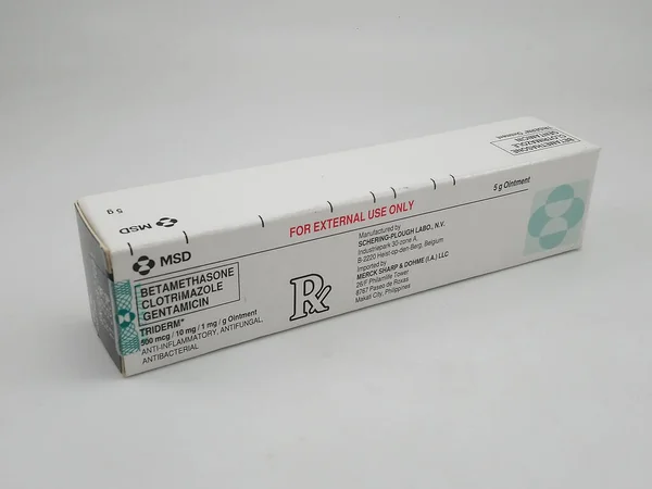 Manila Oct Onguent Triderme Clotrimazole Gentamicine Bétaméthasone Octobre 2020 Manille — Photo