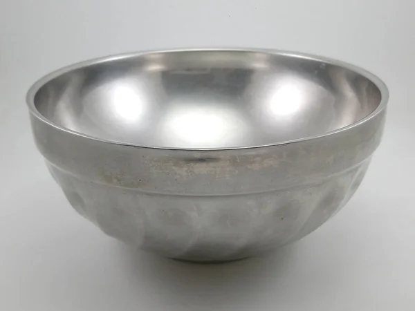 Shiny Metallic Soup Bowl — Stock Photo, Image