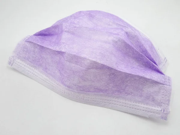 Фиолетовая Одноразовая Хирургическая Маска — стоковое фото