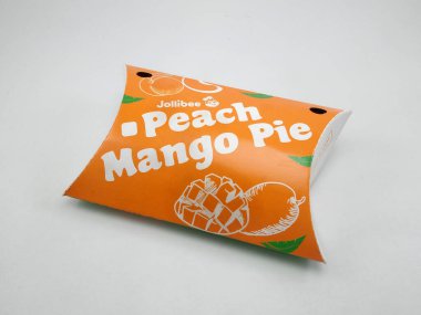 MANILA, PH - 27 Ekim 2020 'de Filipinler, Manila' da Jollibee şeftalili turta.