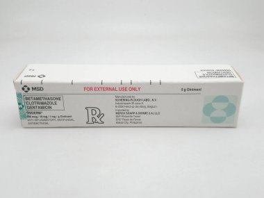 MANILA, PH - OCT 27 - Betamethasone clotrimazole gentamicin triderm merhemi 27 Ekim 2020, Manila, Filipinler.