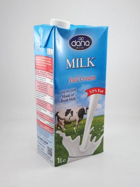 MANILA, PH - 27 Ekim 2020 'de Filipinler, Manila' da Dana tam kremalı süt.