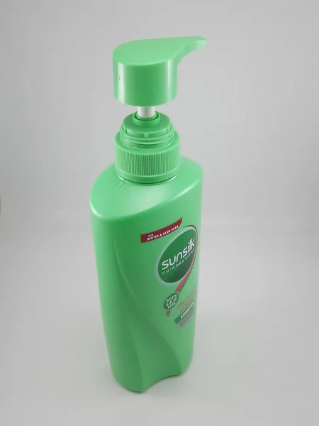 Manila Oct Biotina Seda Solar Frasco Shampoo Aloe Vera Espremer — Fotografia de Stock