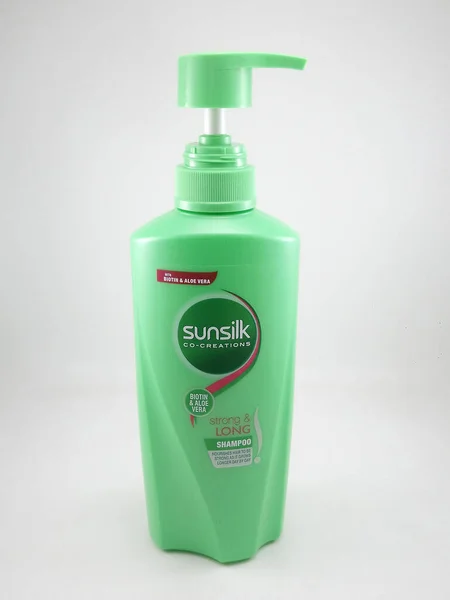 Manila Oct Biotina Seda Solar Frasco Shampoo Aloe Vera Espremer — Fotografia de Stock