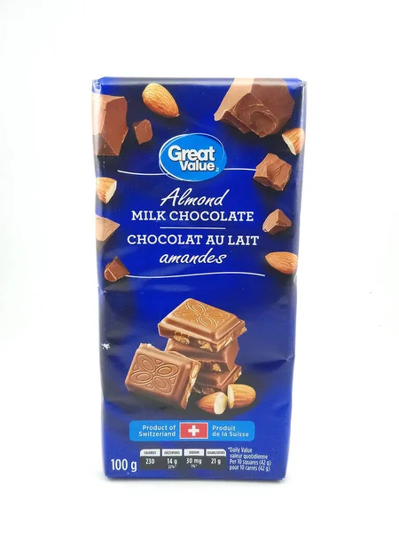 Manila Zzú Velká Hodnota Mandlové Mléčné Čokolády Října 2020 Manile — Stock fotografie