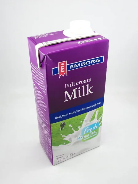 Manila Oct Emborg Full Cream Milk Жовтня 2020 Року Манілі — стокове фото