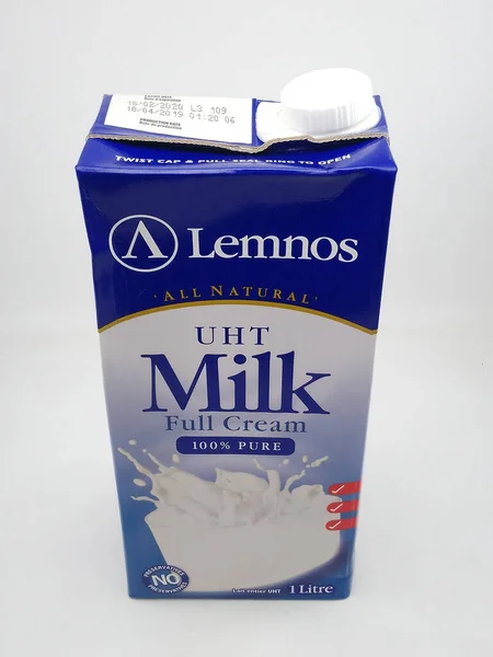 Manila Oct Lemnos All Natural Uht Full Cream Milk Жовтня — стокове фото