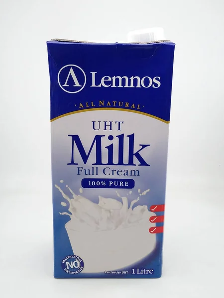 Manila Oct Lemnos All Natural Uht Full Cream Milk Жовтня — стокове фото