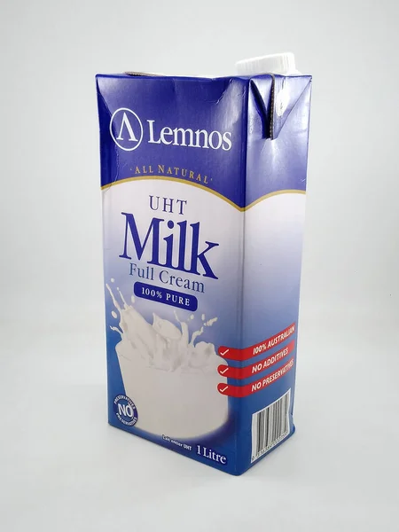 Manila Oct Lemnos Naturalne Mleko Pełne Śmietany Dniu Października 2020 — Zdjęcie stockowe