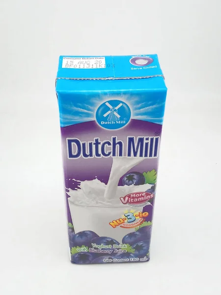 Manila Oct Bebida Iogurte Moinho Holandês Com Suco Mirtilo Outubro — Fotografia de Stock