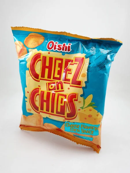 Manila Oct Oishi Cheez Chips Cheese Flavored Corn Snack October — Foto de Stock