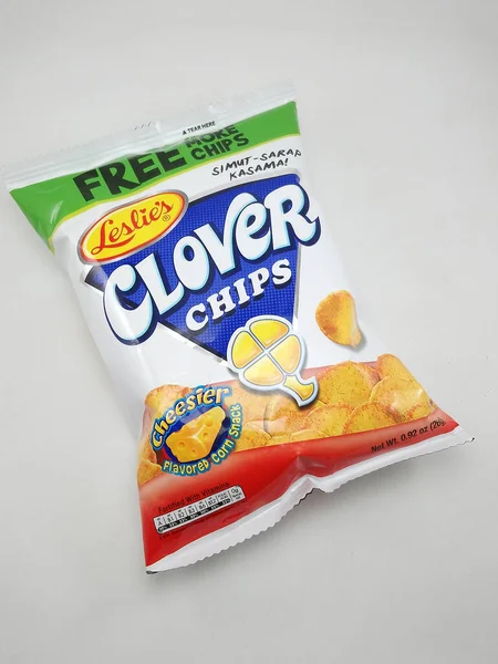 Manila Oct Clover Chips Sabor Queijo Petisco Milho Outubro 2020 — Fotografia de Stock