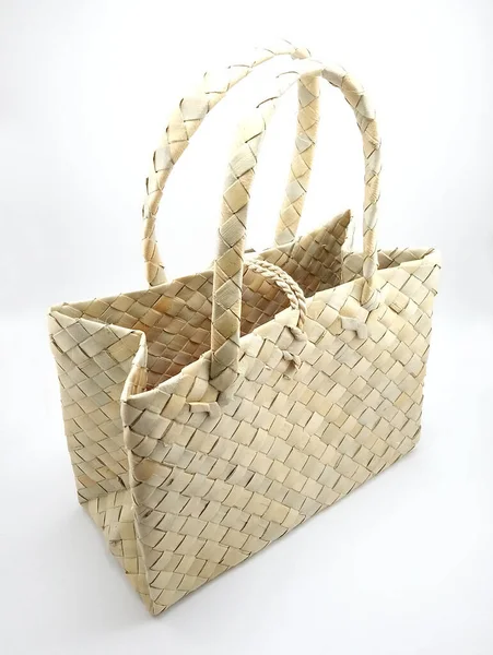 Brown Weave Basket Carry Handle — Stock Photo, Image