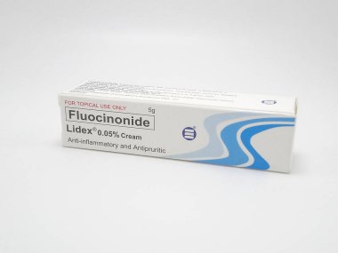 QUEZON CITY, NOV 10 - Fluocinonide lidex kremi 10 Kasım 2020, Quezon City, Filipinler.