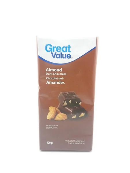 Quezon City Nov Great Value Almond Dark Chocolate Листопада 2020 — стокове фото