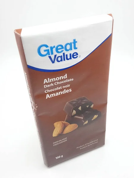 Quezon City Nov Great Value Almond Dark Chocolate Листопада 2020 — стокове фото