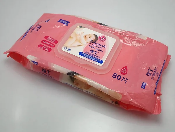 Quezon City Nov Johnsons Skincare Baby Wipes Novembro 2020 Quezon — Fotografia de Stock